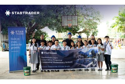 STARTRADER Breaks Ground on Basketball Court Revamp Benefiting around 20,000 Students in Davao City, Philippines