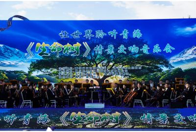 Xinhua Silk Road: "Born to be Alive" scenario-themed symphony concert debuts in Delingha of China's Qinghai