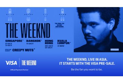 Visa amps up the music as Official Payment Partner for the Asia leg of The Weeknd's 'After Hours Til Dawn' Stadium Tour