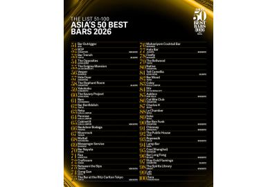 ASIA'S 50 BEST BARS UNVEILS THE EXTENDED 51-100 LIST FOR 2026