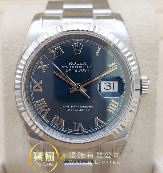 ROLEX DATEJUST 116234-72600-ROMAN-BLUE