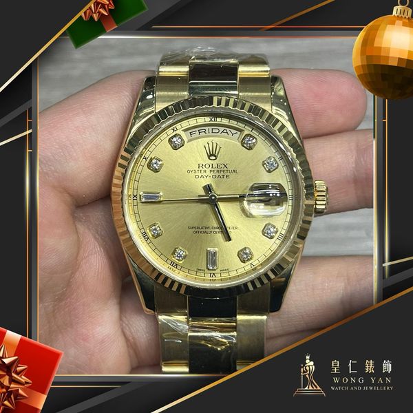 ROLEX DATEJUST 118238-83208-DIAMOND-GOLD