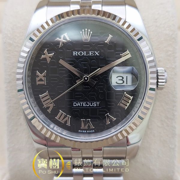 ROLEX DATEJUST 116234-63600-ROMAN-BLACK